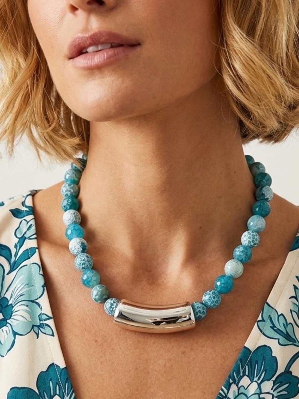 Simon Sebbag Sterling Silver Gem Stone Necklace